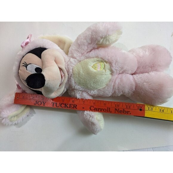 Disney store Bunny Minnie mouse pink white pastel 14" plush stuffed a animal toy - Picture 6 of 6